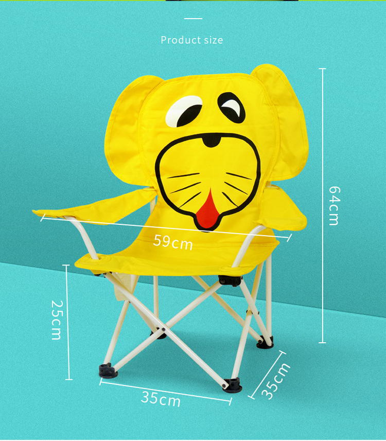 APC009 Wholesale Kid's outdoor 600D Oxford cute cartoon children folding camping arm chair