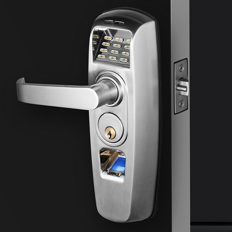 Top Security Biometric Fingerprint Pin Code Latch Door Smart Lock With Customizable Access Control