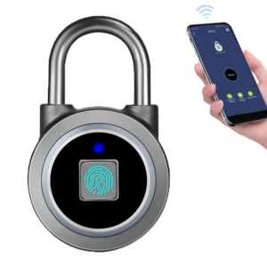 IP65 Waterproof USB Rechargeable Thumbprint Lock Small Electronic Fingerprint Padlock