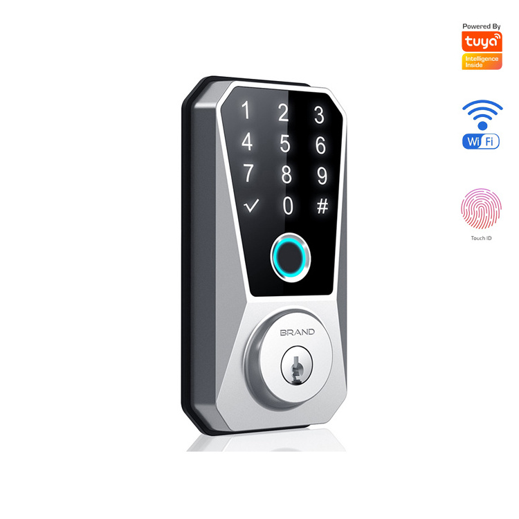 New Waterproof Tuya Wifi Biometric Fingerprint Digital Keyless Smart Door Lock With getway