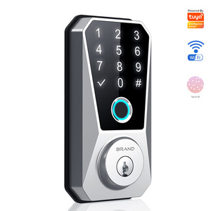 Smart WiFi Door Lock with Fingerprint and Memory Card Storage Automatic Home Electronic Lock Made of Durable Zinc Alloy