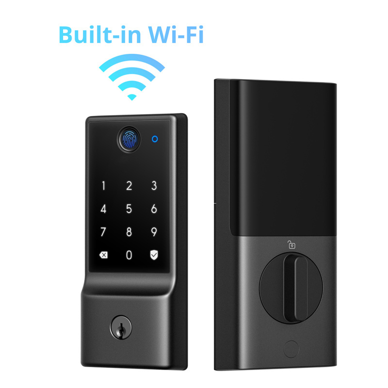 Fancy Double Sided Digital Transmitter and Receiver Face Recognition Gate Door Lock Electronic Front Lock Smart Door Lock