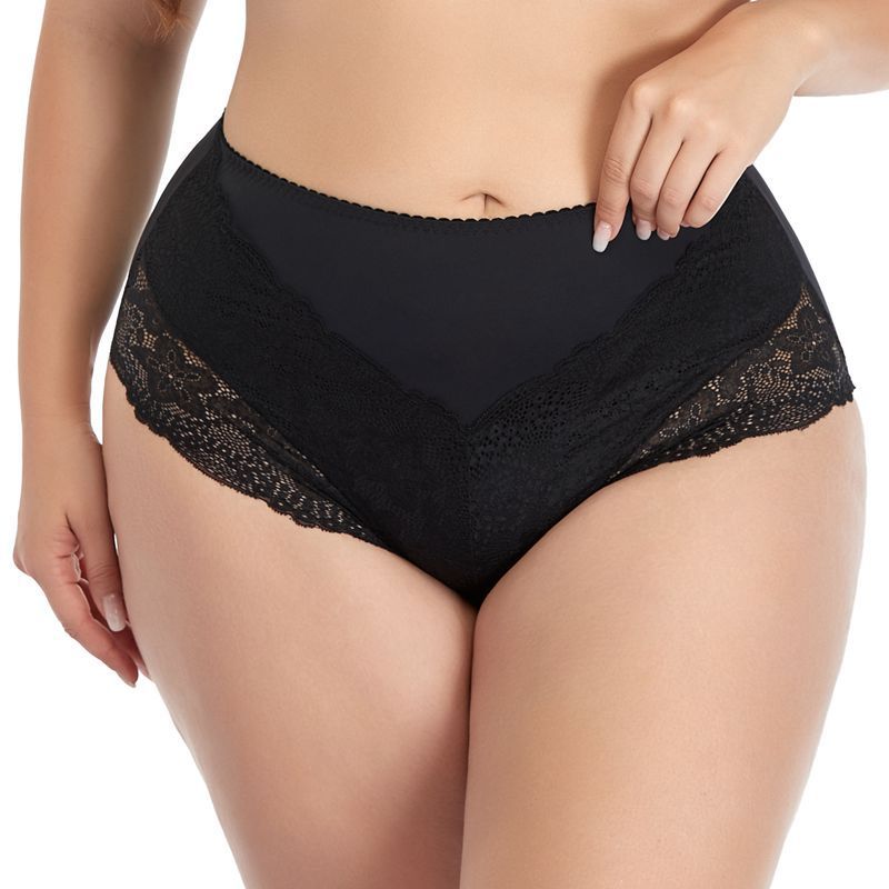 INTIFLOWER 88717 high waist ladies sexy underwear knickers plus size high waist panties women lace beautiful sexy panties