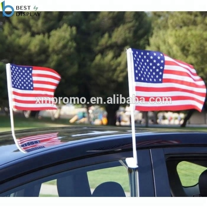 Factory Supply Cheap Plastic Various Car Flag Sticks Holder With Car Flag Window pole Clips