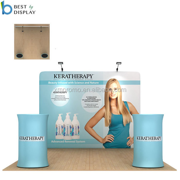 Customize Printed Portable Trade Show Display Pillowcase Backdrop With Hardware And Graphic