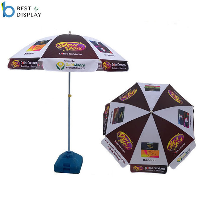 Promotional Cheap Portable Folding Beach Umbrella with custom logo printing