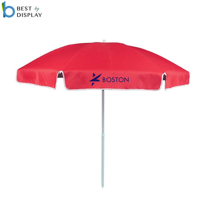 Promotional Cheap Portable Folding Beach Umbrella with custom logo printing