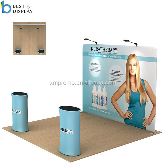 Customize Printed Portable Trade Show Display Pillowcase Backdrop With Hardware And Graphic