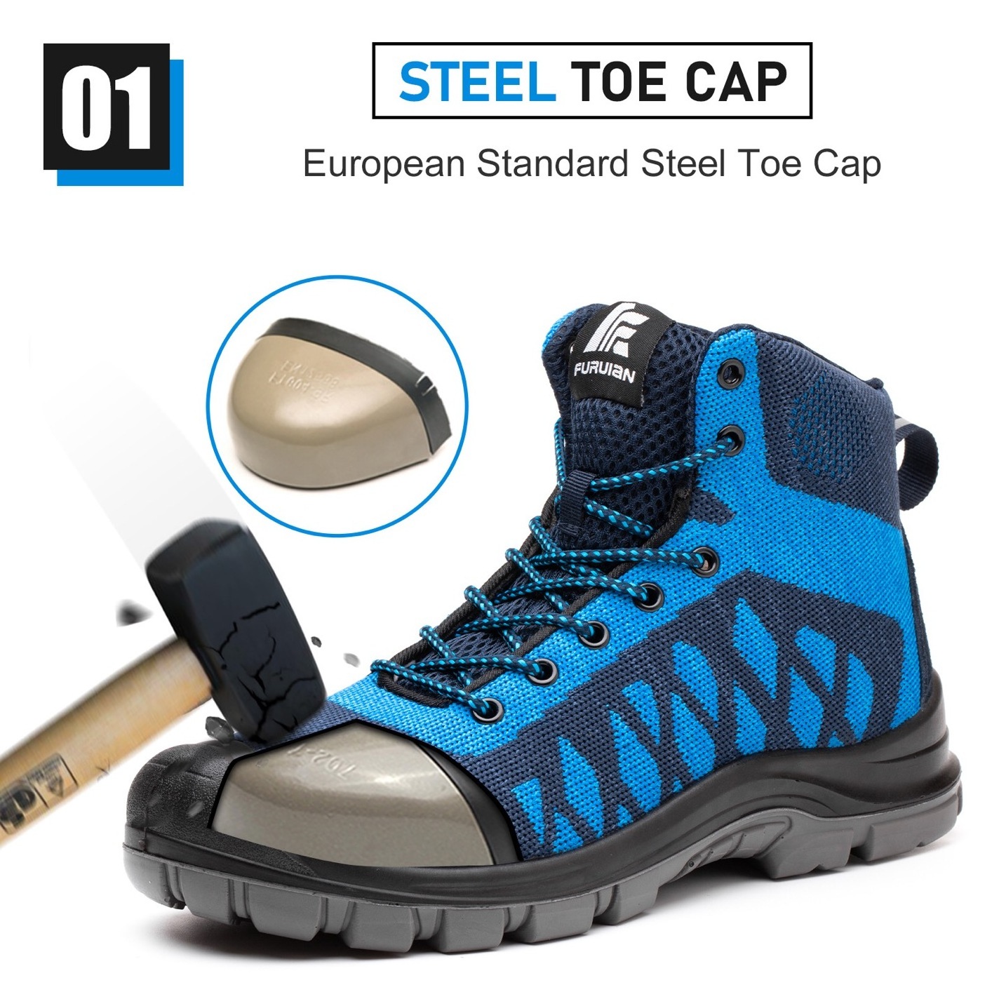 Quality Boot Men Women Boots Lightweight Steel Toe Work Safety Shoes High Cut With Custom Logo