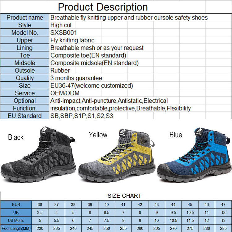 Quality Boot Men Women Boots Lightweight Steel Toe Work Safety Shoes High Cut With Custom Logo