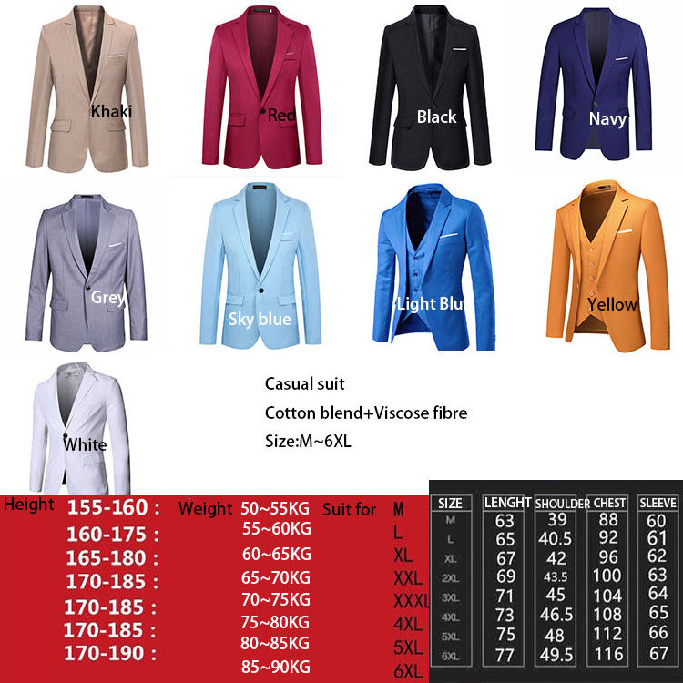 Factory Direct Breathable Men Wedding Clothing Plus Size Suits Men's Suit Top