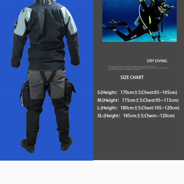 OEM Factory Dive Suit Zipper Surfing Suits Dry Mens Diving Drysuit