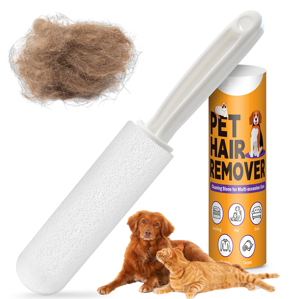 Household Sanitary Cleanup Pet Hair Removal Stone Dog Hair Remover Brush for Cleaning