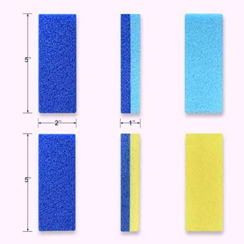 2Pcs Pedicure Foot Scrubber Sponge 2 in 1 Pumice Stone for Feet Care