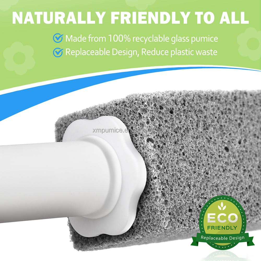 Wholesale Replaceable Pumice Stone Toilet Cleaning Tool With Extra Long Handle Easy for Remove Water Stains