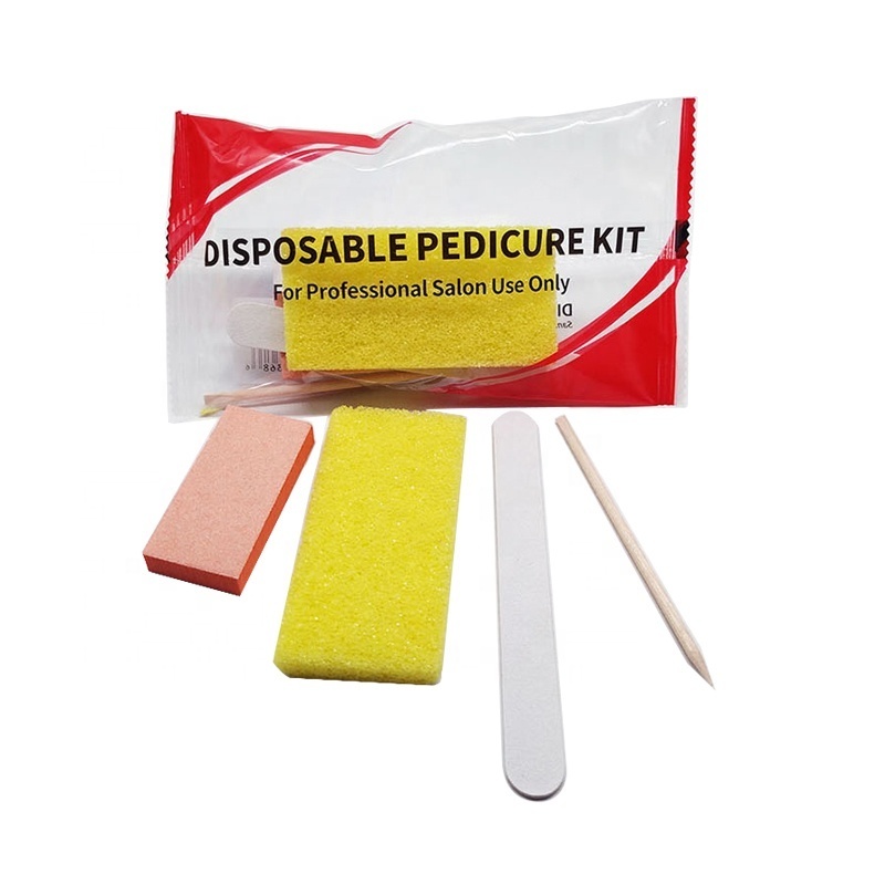 Fast shipping pedicure kit professional nail salon tools disposable pumice kit for nail