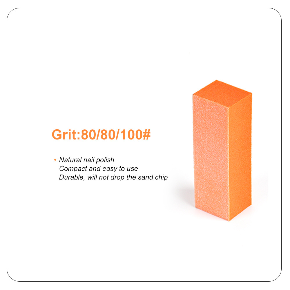 500Pcs/Case Disposable Clippers Nail Drill 3 Way 80/80/100 Nail Buffer Block For Salon