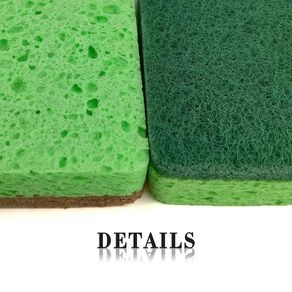 Wholesale wood pulp cotton dishwashing sponge wipe cleaning magic wipe for home