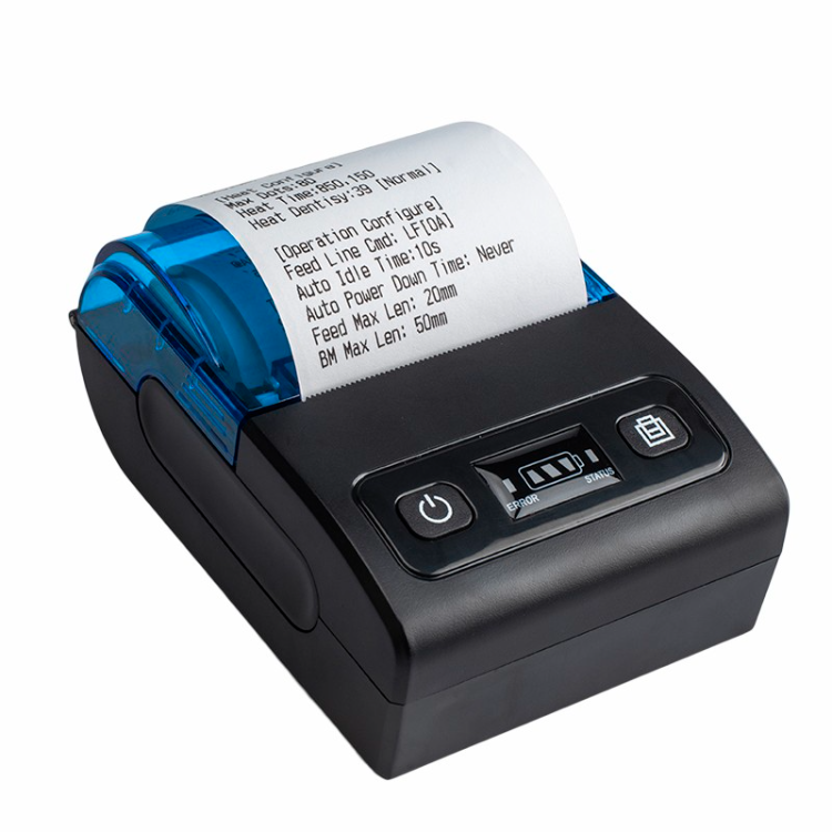 58mm Mini Portable Thermal Printer with Battery Barcode Printers for Supermarket Lottery Imprimant Ticket Rugged