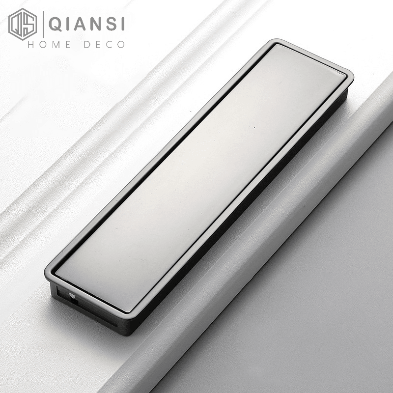 Qiansi HK0077 Modern design concealed zinc alloy hidden cabinet handle drawer pulls