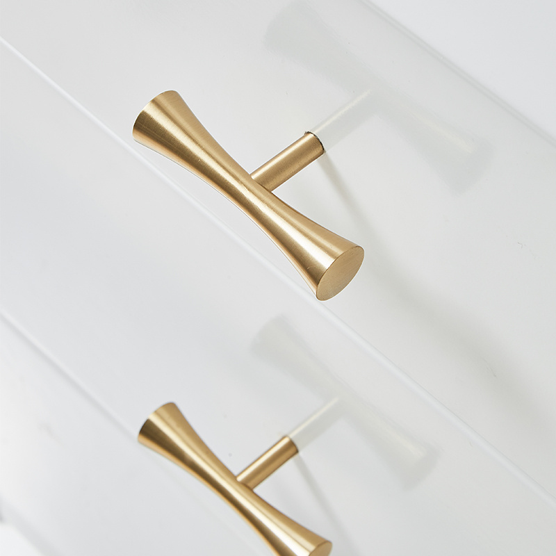 QIANSI Gold Light Series Furniture Brass Handle cabinet Knobs