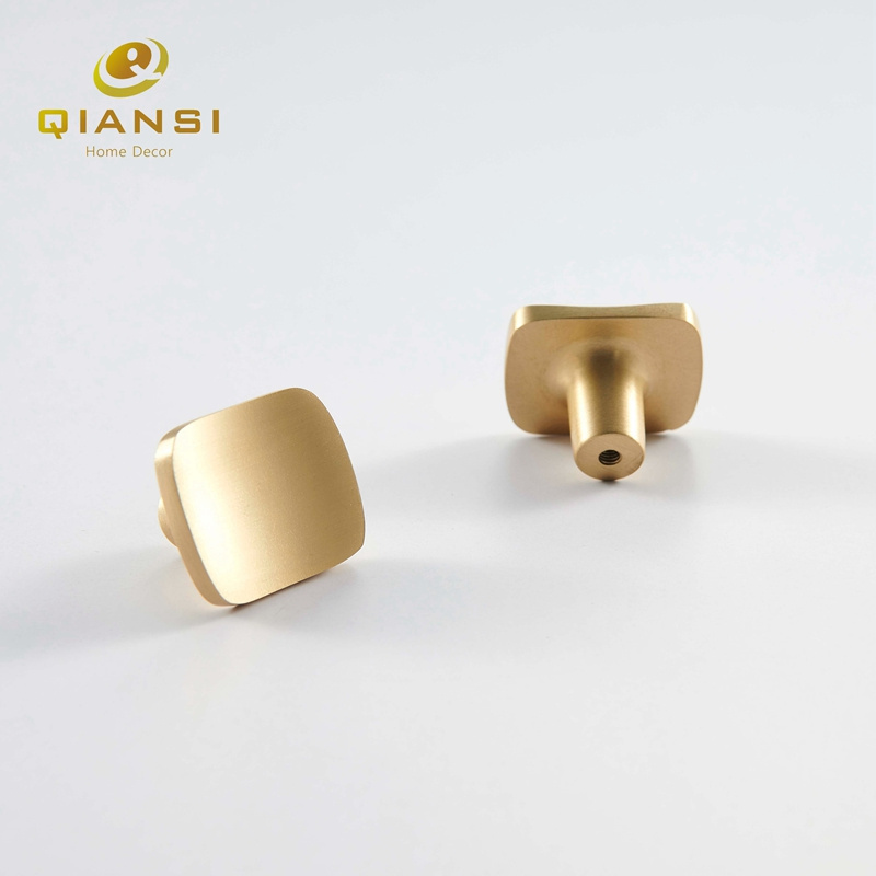 Brass knobs Drawer Knob Brass Handles Pulls For Kitchen Cabinets Door Square Shape Home Decoration Furniture Hardware