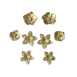 FREE SAMPLE Brass Flower Drawer Knob Brushed Gold Kitchen Cabinet Knob Pulls Dresser Handle Hardware