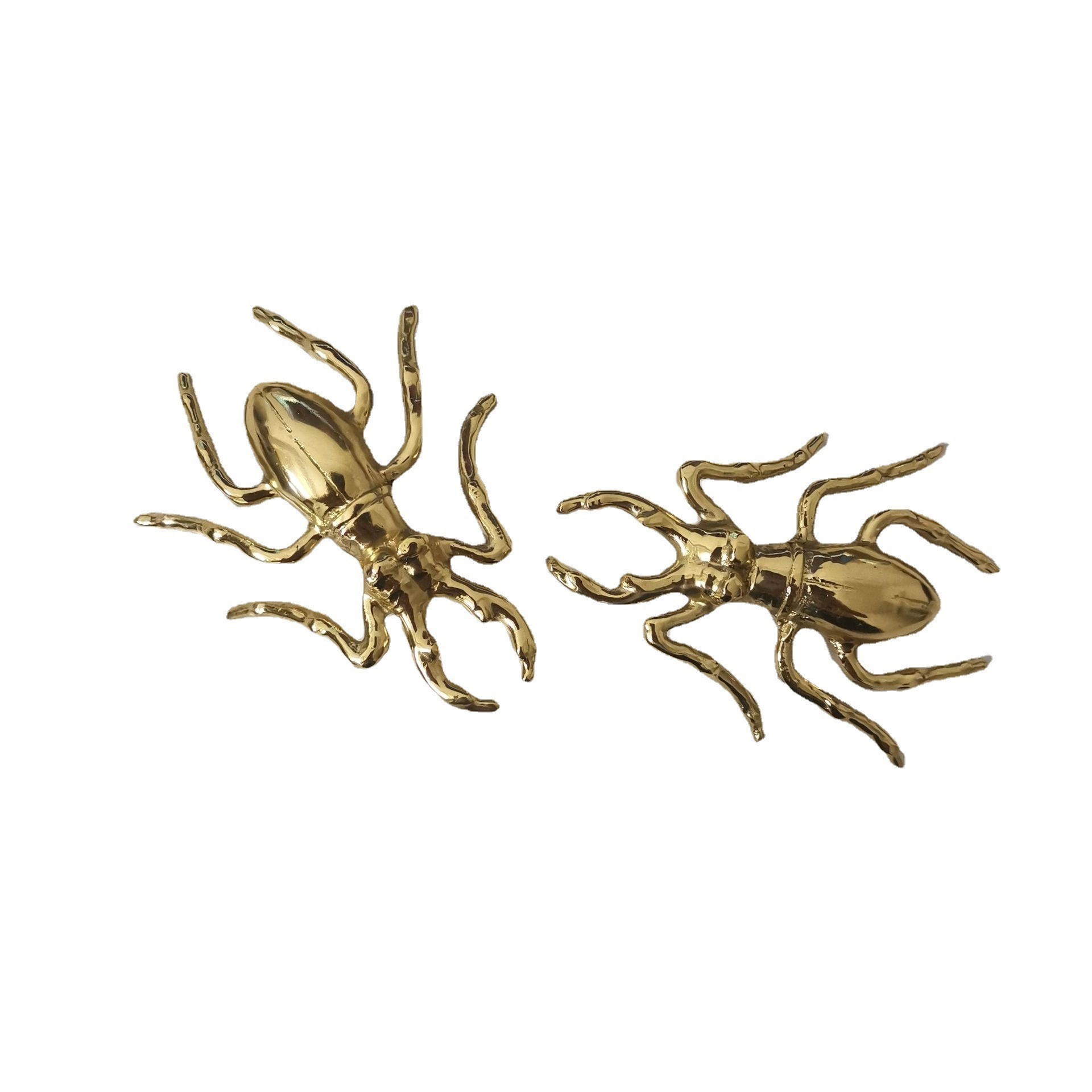 FREE SAMPLE  Gold Brass beetle Knobs for Cabinets and Drawers Animal Knobs and Pulls for Dresser handle