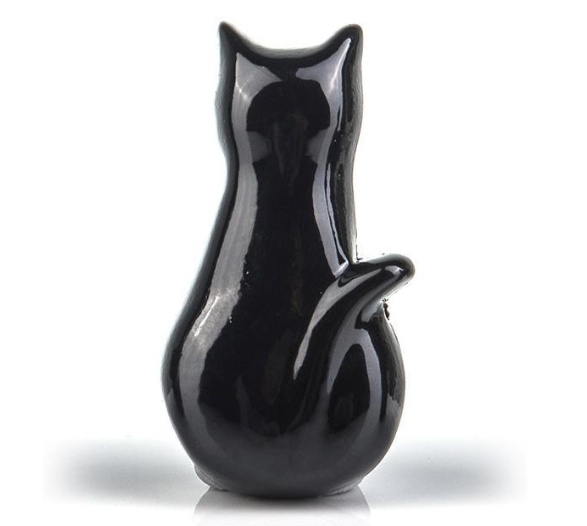 Cabinet drawer Cat handles Vintage metal black matte cast iron handles Animal shaped handles