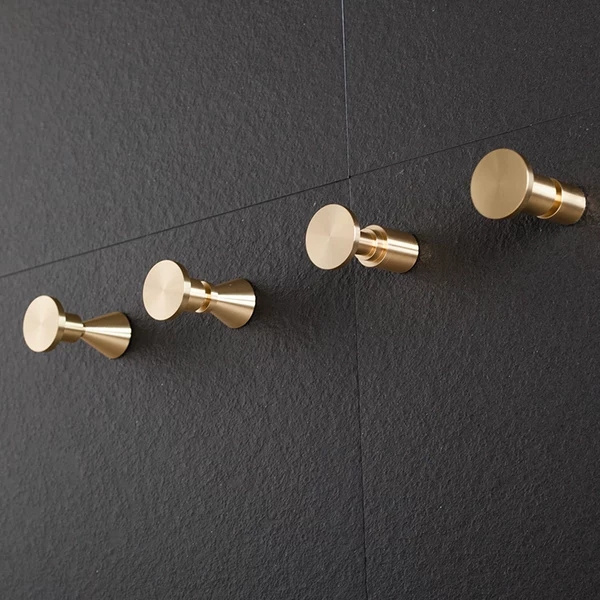 Luxury original design Nordic brass Coat Hook Wall hanger Home Decor solid brass wall mount coat hook