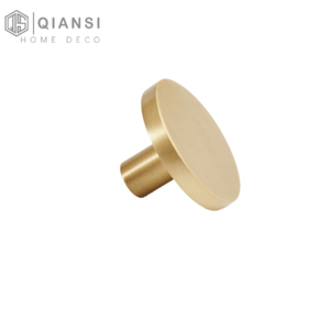 Qiansi HK0006 Hot Sale Nordic Round Brass handle and Knob Kitchen Cabinet Cupboard Drawer Handles Pull