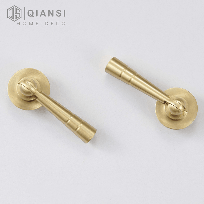 Light Luxury Modern Minimalist Cabinet Handle Golden Brass Drawer Cupboard Wardrobe Knob