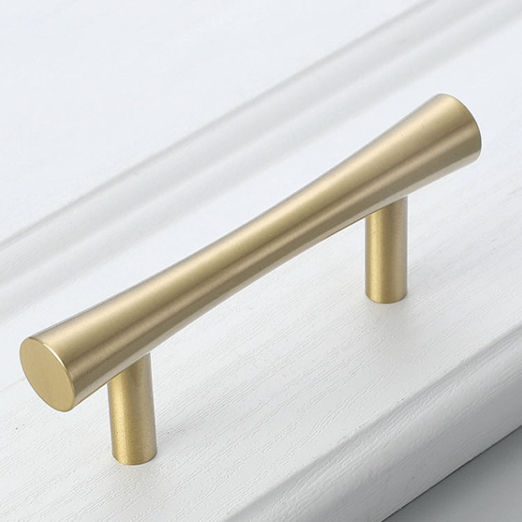 Brass Furniture Heavy Pulls Brushed Nickel Kitchen Cupboard Cabinet Door Brass Hardware pulls Handles T bar Knob for serve tray