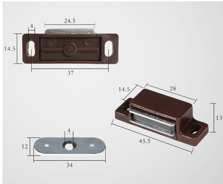 Plastic cabinet door magnetic magnet Special small cabinet door magnetic touch movable magnetic clip touch bead magnetic magnet