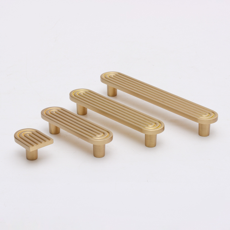 Solid Brass Handles Hardware for Dresser Kitchen Bedroom Bathroom Gold Brass Drawer Cabinet Pulls