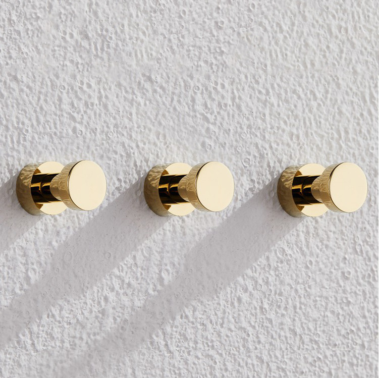 Qiansi Luxury Bedroom Bathroom Solid Brass Wall Hooks Nordic Coat Hook Wall Hanger Furniture Hardware