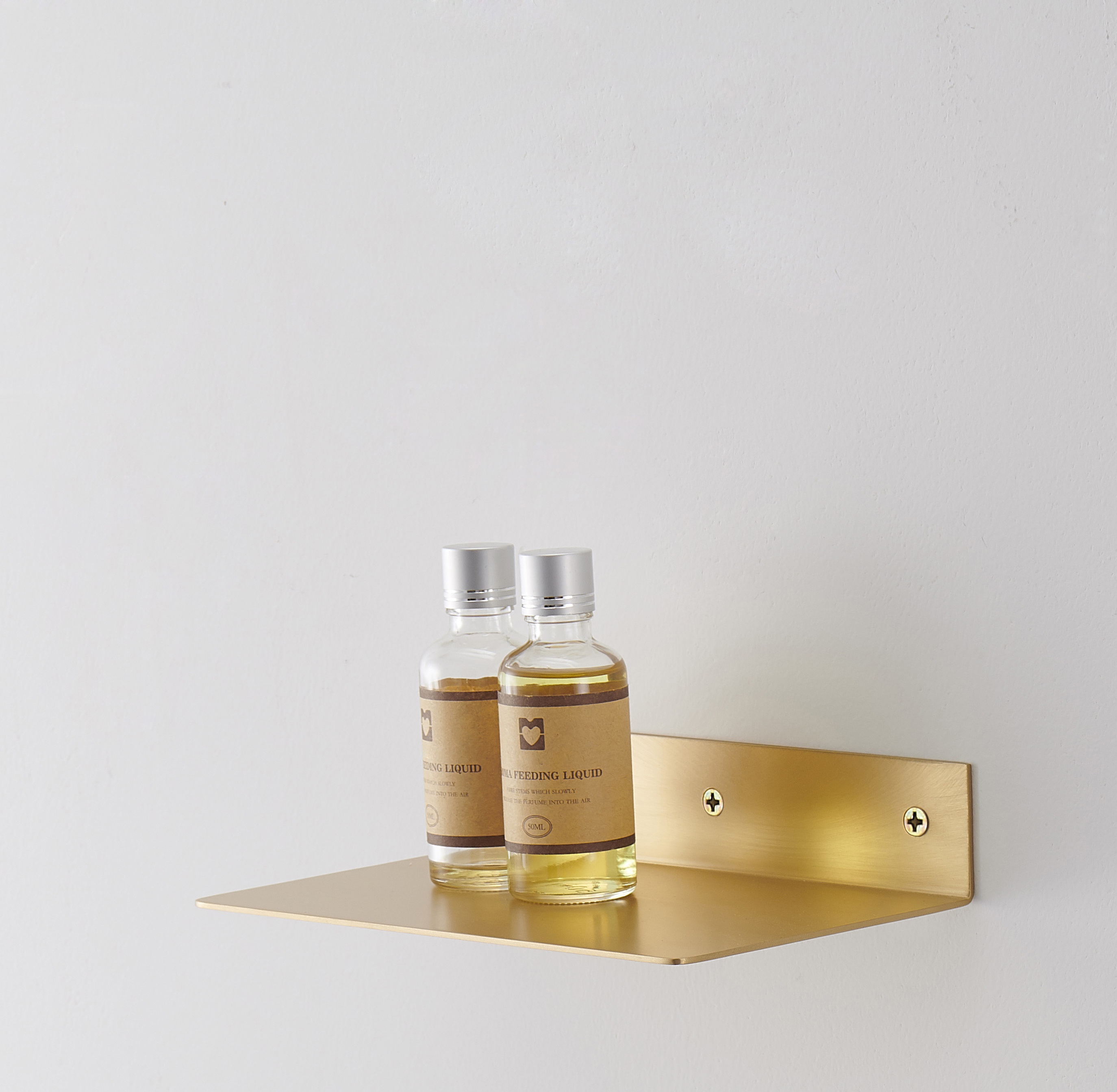 Fancy Brass metal wall mount shelf wall book shelf