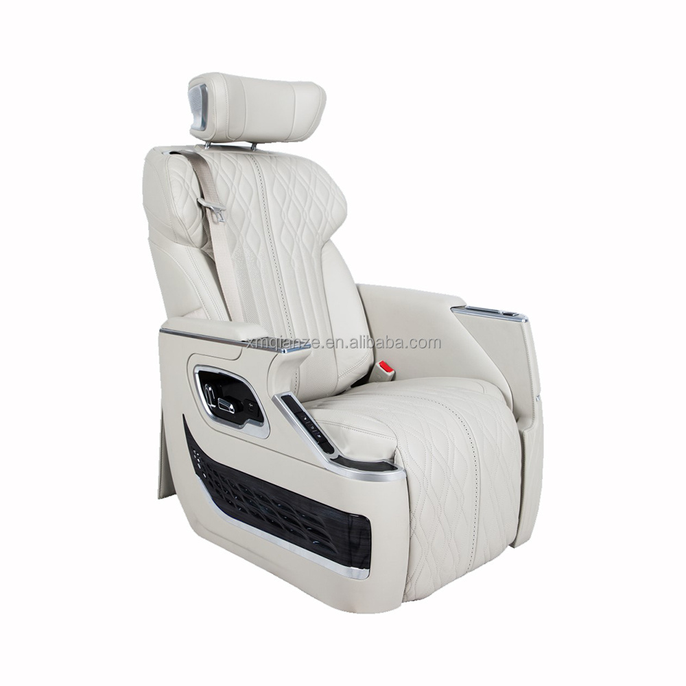 Two luxury adjustable car aircraft seats for sale with central control armrest box with telescopic control screen