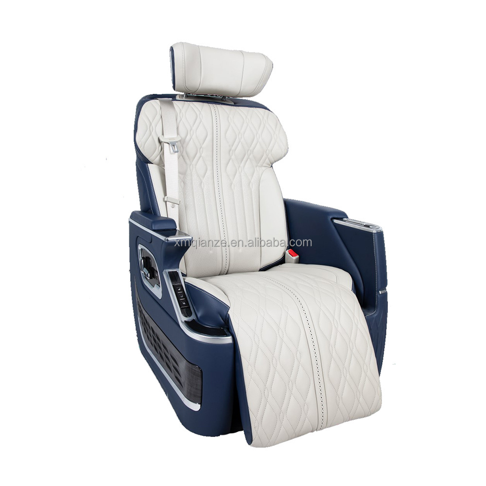 Two luxury adjustable car aircraft seats for sale with central control armrest box with telescopic control screen