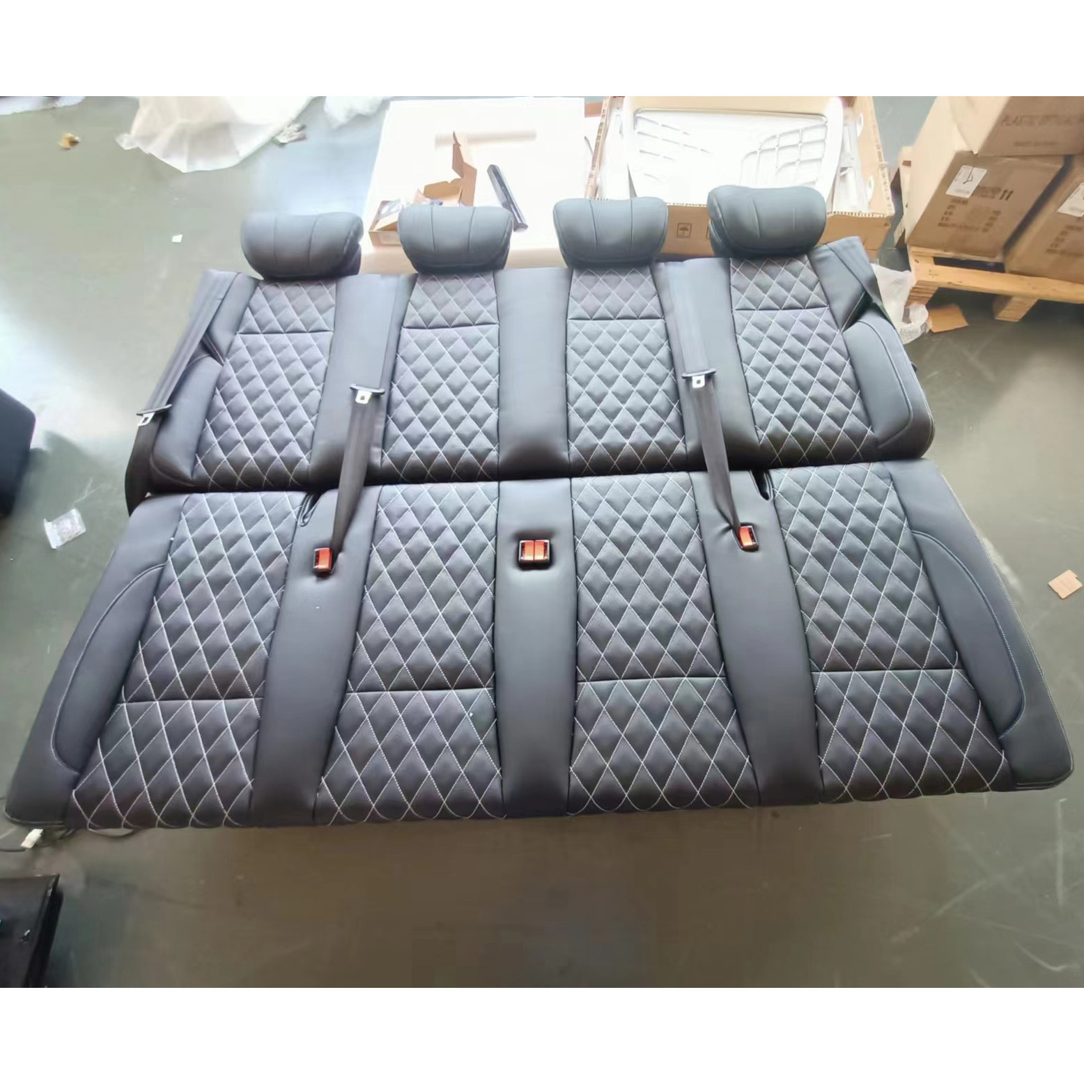 China Custom Auto Seat Car Sofa-Bed Bench for Coach Bus Camper van Caravan RV Sprinter Bench Seat