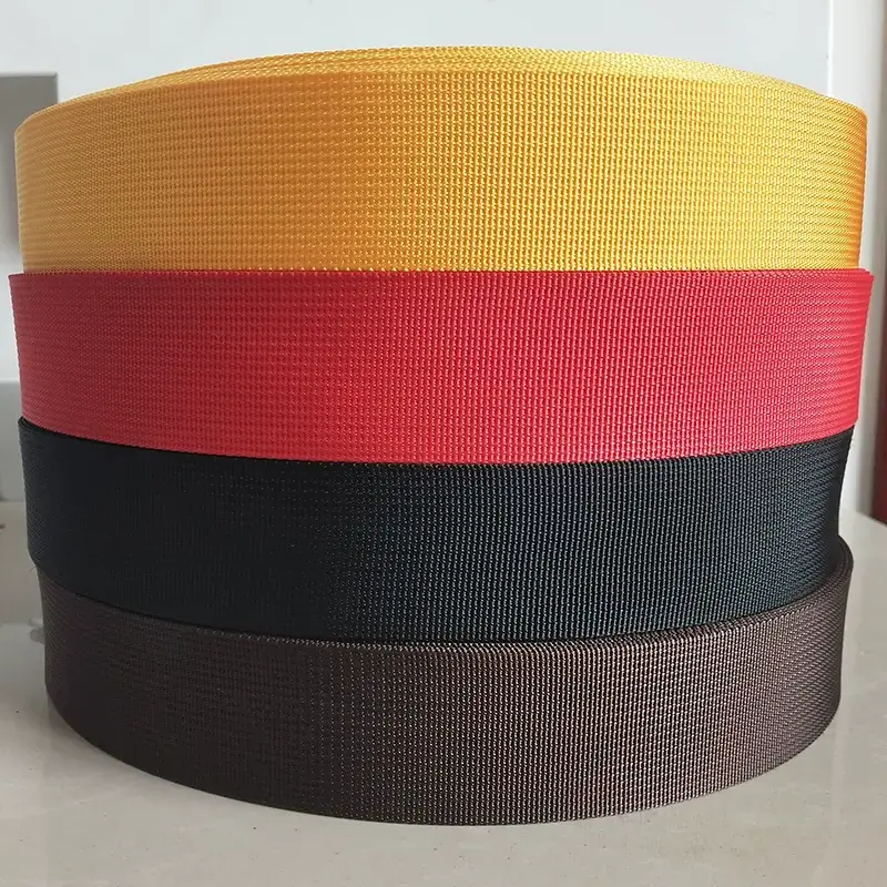 25mm Wholesale High quality High strength Waterproof herringbone Custom Colorful Coated Nylon Webbing Strap