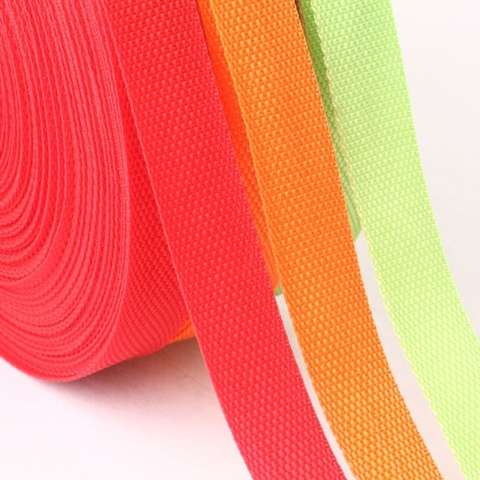 Wholesale Polyester Nylon pp Webbing Colorful Shoulder Strap PP Tape Webbing for Luggage Safety Belt