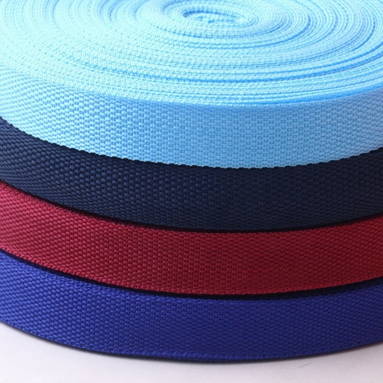 Wholesale Polyester Nylon pp Webbing Colorful Shoulder Strap PP Tape Webbing for Luggage Safety Belt