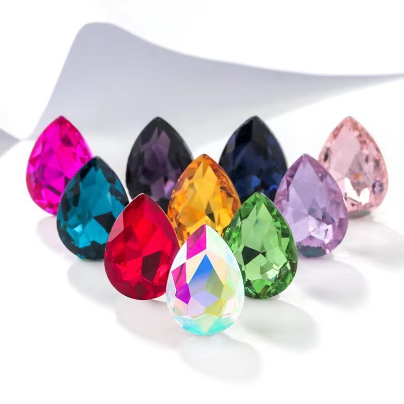 Factory Rhinestone Oval Shape Colored Nail Art Crystal Fancy Cheap Price Glass Stone Jewelry making Rhinestones