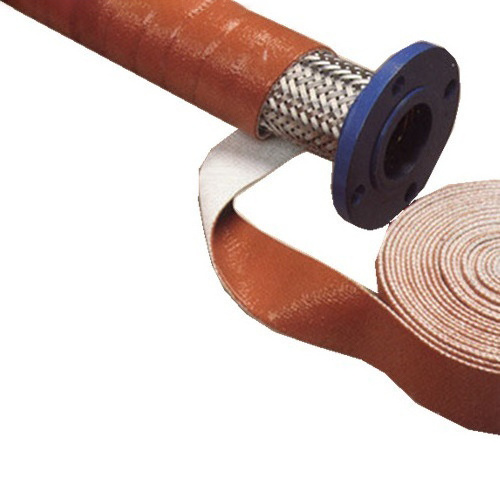 Fire Insulation Braided Silica Sleeving Silicone Coated Fireproof Fiberglass Tape