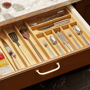 Bamboo Expandable Kitchen Drawer Organizer Bamboo Expandable Drawer Organizer For Utensils