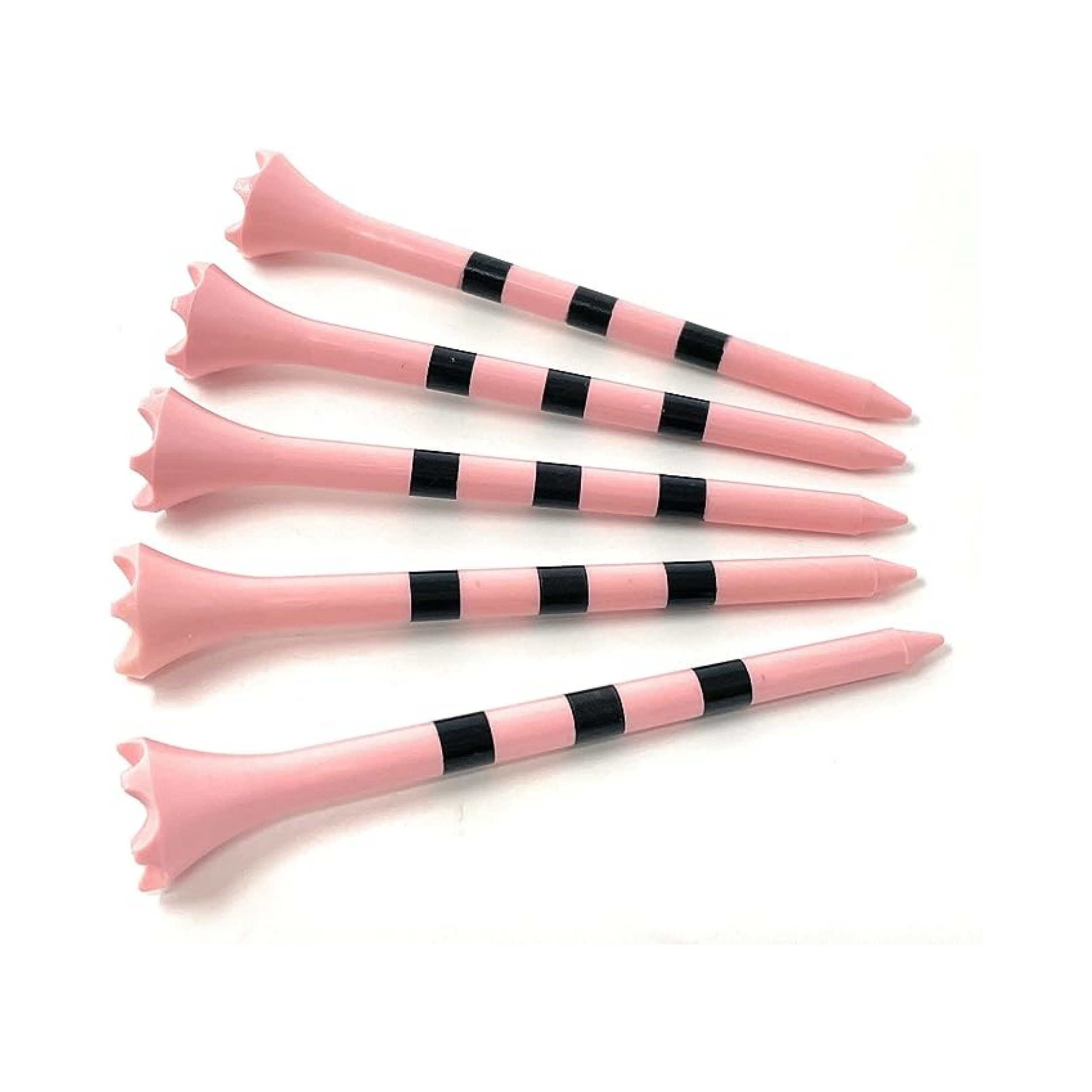 High Quality Customized Printed Golf Nails New Design Pink Golf Plastic Rubber Tees  Golf Tees