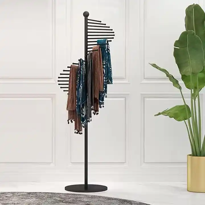 Scarf Display Rack Spinner Display Rack For Belt Shawl Hijab Storage Stand For Retail Store Clothing Store