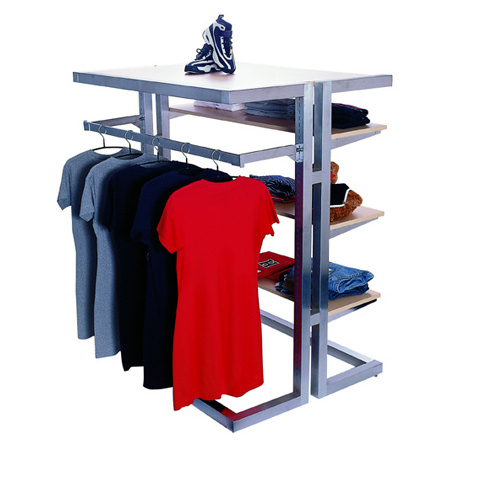 Double side clothing display fixture for zara shops or chain stores