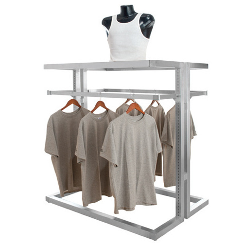 Double side clothing display fixture for zara shops or chain stores